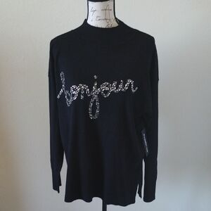 Black Bonjour Sweater